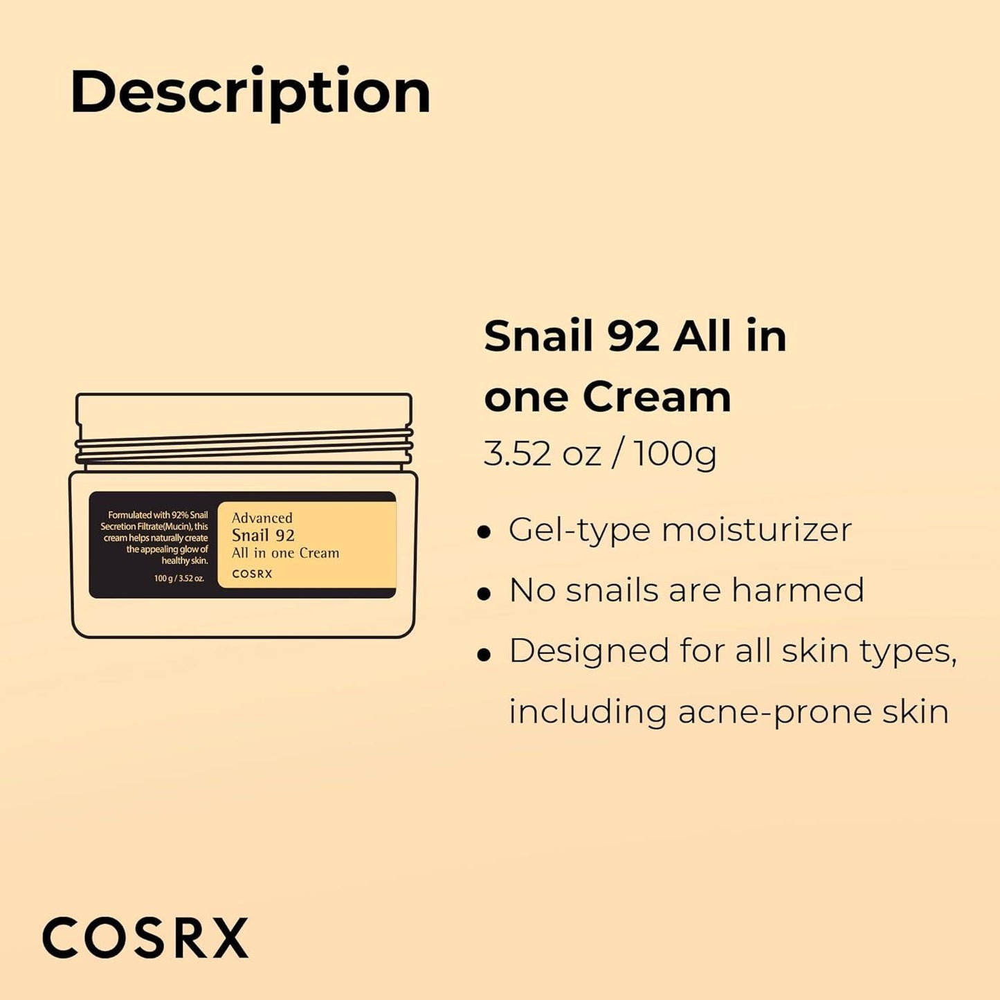 Advanced Snail 92 All In One Cream 100ml